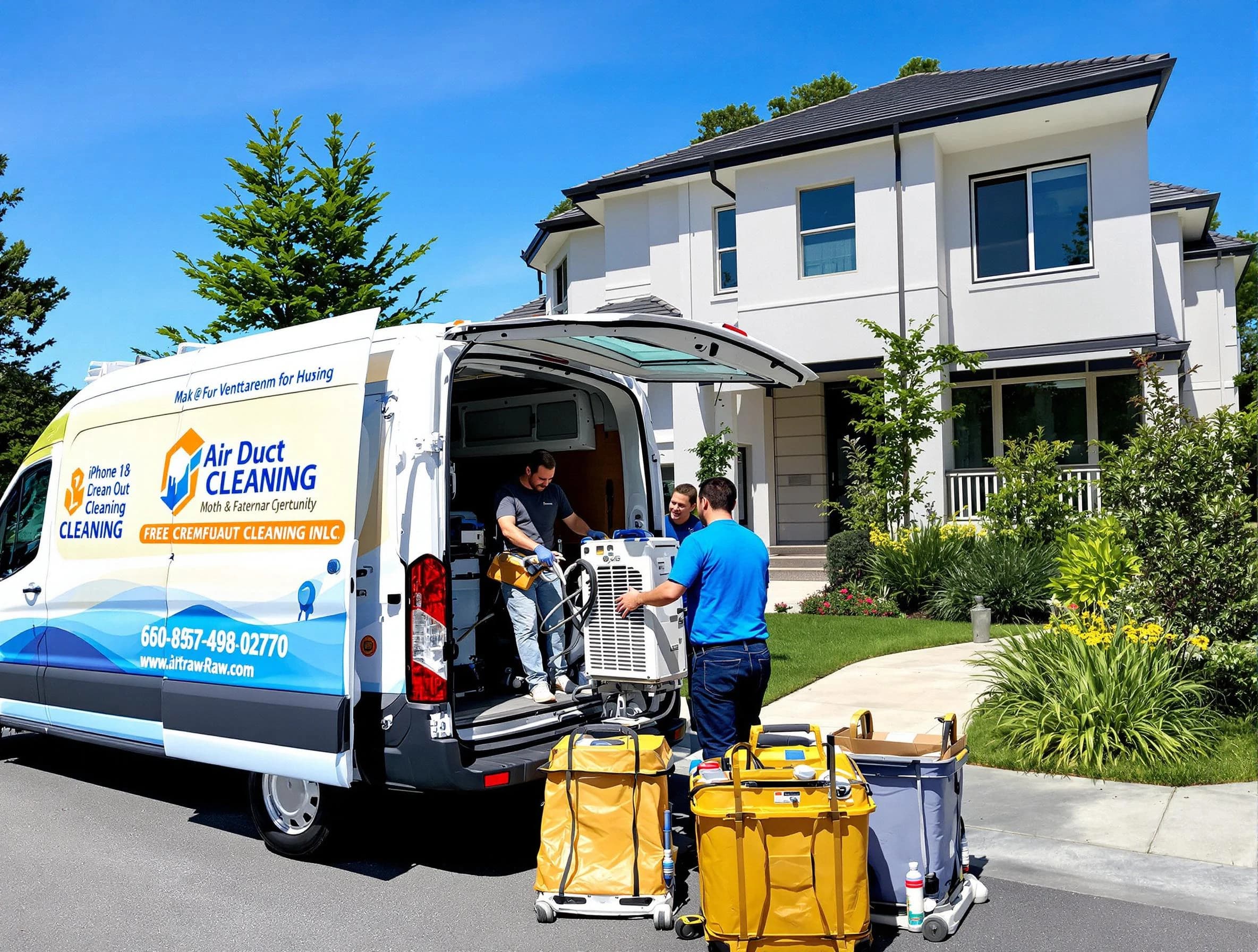 Tewksbury Air Duct Cleaning technician performing professional air duct cleaning in Tewksbury