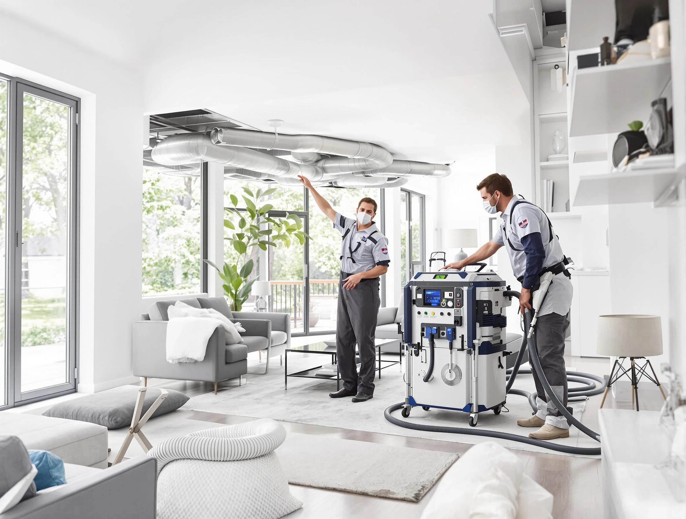 Tewksbury Air Duct Cleaning professional conducting pure air duct cleaning with state-of-the-art equipment in Tewksbury