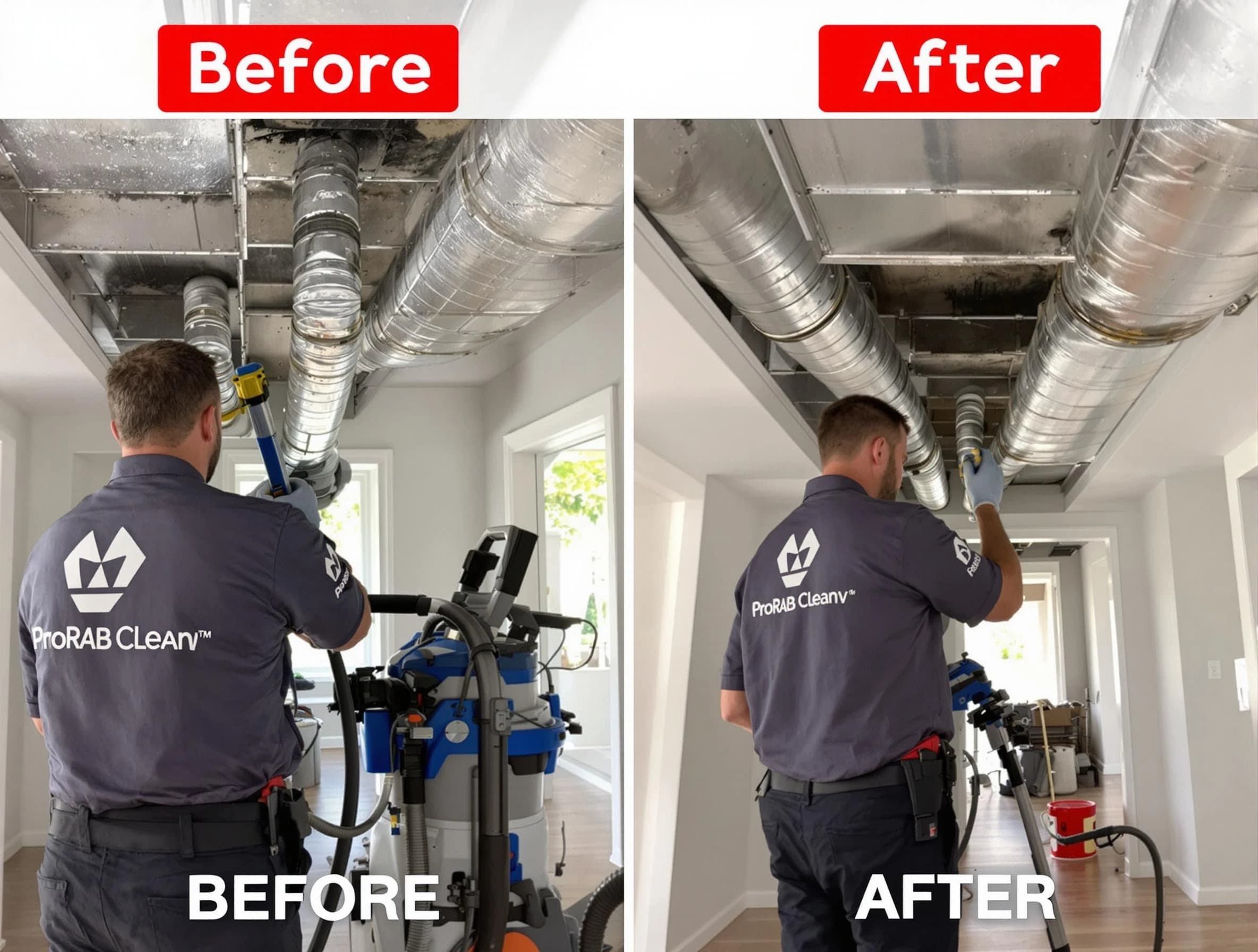 Tewksbury Air Duct Cleaning expert performing thorough residential duct cleaning in a Tewksbury home