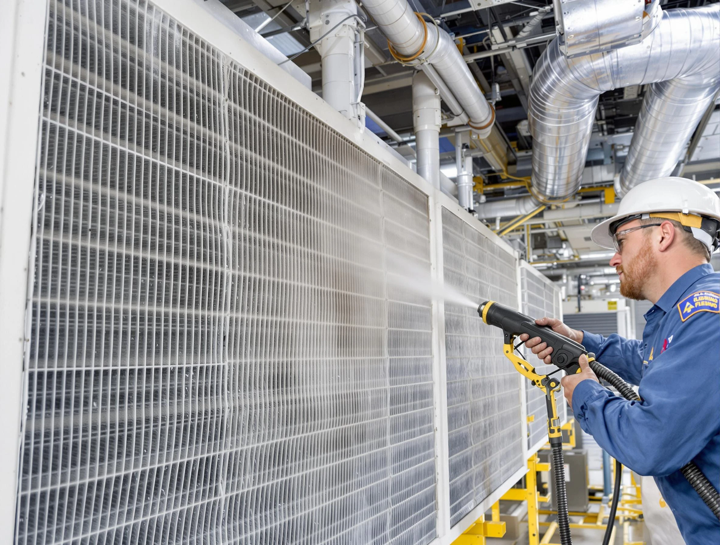 Professional commercial coil cleaning by Tewksbury Air Duct Cleaning in Tewksbury